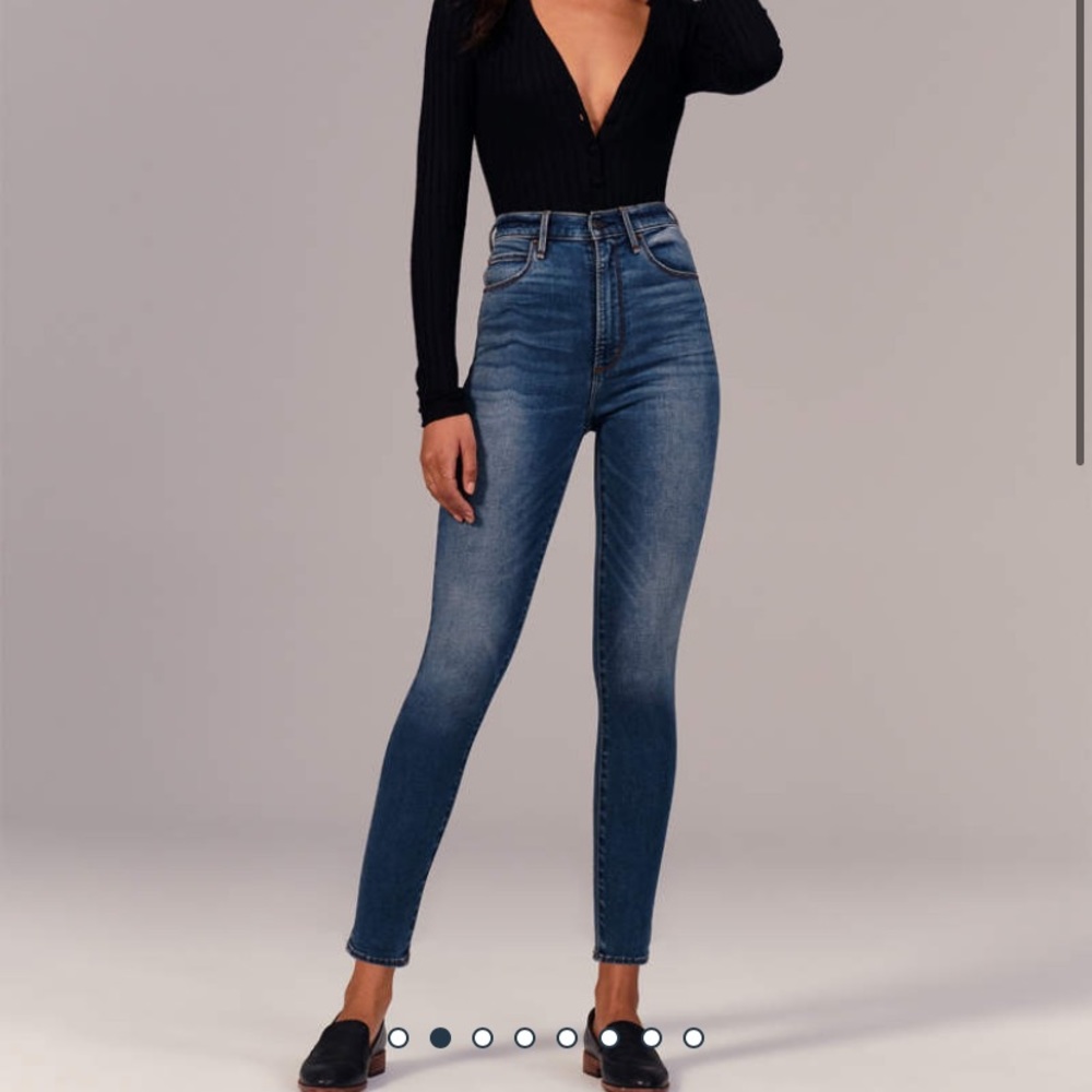Ultra high rise skinny jeans